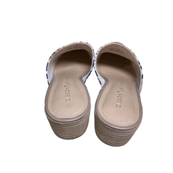 Gibson Latimer Size 7.5 Goat Leather Snake Print Slip-On Slides Heel - Picture 5 of 7